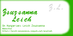 zsuzsanna leich business card